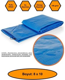 Resim MRT PLASTİK EBATLI BRANDA, 8X10 ÇADIR 140 GR/M2 SU GEÇİRMEZ KAMYON SAMAN İNŞAAT GÖLGEEME ÇADIRI 