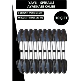 Resim Comfy Siyah Yaylı Ayakkabı Kalıbı 35-38 Numara 10 Çift 