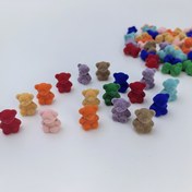 Resim 5/10 adet Çeşitli Mini Flocked Teddy Ayıları, Peluş Flocking Hayvan Boncukları, DIY Takı El Sanatları Kolyeler, Saç Tokaları Aksesuarları, Saç Tokaları Süsleri, El Yapımı Festivite Hediye Malzemeleri 