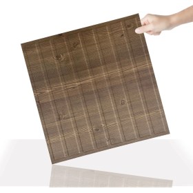 Resim 3 Boyutlu Duvar Paneli Kabartmalı Lambiri Desen Pvc 41X41 Cm/ 6 Adet /1 M² Antik 