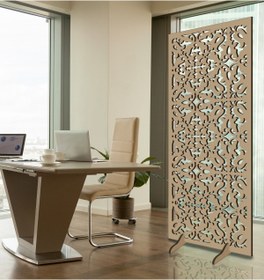 Resim Liar Dekor Liar Ahşap Seperatör (Paravan) - KSP-62 - (18 mm) - (100 cm x 210 cm) - (Ham) 