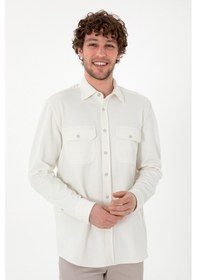 Resim U.s. Polo Assn. Erkek Ekru Gömlek Örme 50305605-vr019 Ecru Ekru 