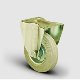 Resim Em02Sprg80 Sabit Maşalı Gri Kauçuk Tekerlek Çap 80 Hafif 