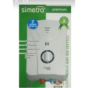 Resim Simetra Premium Elektrikli Şofben 6mt Kablolu Tam Takım Simetra Premium 6mt 