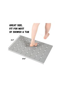 Resim Mainshop 2 Adet Banyo Paspası Makinede Yıkanabilir Banyo Paspası Silikon Katlanabilir 45 X 70 Cm M-161 Gri 