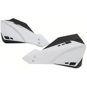 Resim Cloudstore Beyaz Vintage Motosiklet El Koruyucuları - 7/8" Rüzgar Geçirmez Dayanıklı Plastik Off-road & Touring 