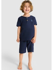 Resim U.s. Polo Assn. Erkek Çocuk Lacivert Pijama Takım 50327343-vr033 