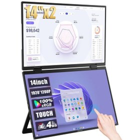 Resim Zeuslap Z14W 2x14" Dual 6 MS 60Hz FHD AIO Monitör 