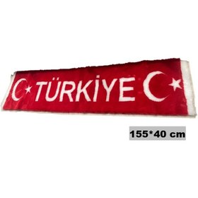 Resim Torpido Üstü Ay Yıldızlı Türkiye Yazılı Peluş Örtü 155 40 Cm 