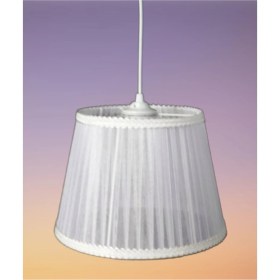 Resim Teknotrust Beyaz Tül Kumaşlı Yatak Odası Avizesi 