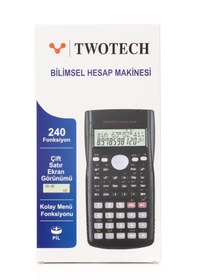 Resim 240 Fonksiyonlu Bilimsel Hesap Makinesi - 2 Satırlı Ekran, Güçlü Tasarım Beyaz 