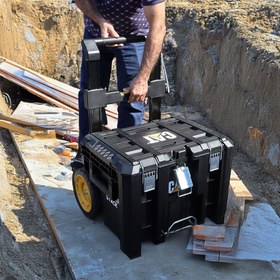 Resim CAT DA41004 HYPER STACK 60 Litre Ağır Hizmet Tipi Tekerlekli Kilitli Takım Çantası 