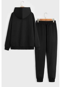 Resim Uyguntarz Unisex Cosplay Haikyuu Baskılı Eşofman Takımı Siyah 