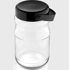 Resim Renga Macro 1700 Ml Siyah Kapaklı Cam Kavanoz 131074 Siyah 