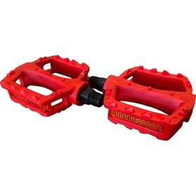 Resim Pedal Mx-p620 Bmx Reflektörlü Bisiklet Pedalı Plastik Dış Yüzey Kırmızı Çocuk Bisiklet Pedal 