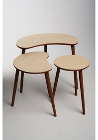 Resim Berlin Zigon Sehpa Traverten Krem 