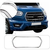 Resim BRSPLAST Ford Transit Uyumlu 2019 Ve Üzeri Krom Ön Panjur Çerçevesi 4 Parça Paslanmaz Çelik 