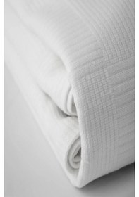 Resim Nevresim Dünyası Tek Kişilik Pamuk Beyaz Tek Pike 160x240 Çok Renkli 