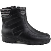 Resim Gezer Siyah Içi Yünlü Lastik Bot Su Geçirmez Kısa Merdane Avcı-Balıkçı-Kampçı 