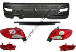 Resim PEUGEOT 206 Eski Model Arka Tarafı 206+ (2009-2011) Modele Çevirme Seti Stoplu 