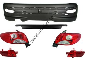 Resim PEUGEOT 206 Eski Model Arka Tarafı 206+ (2009-2011) Modele Çevirme Seti Stoplu 