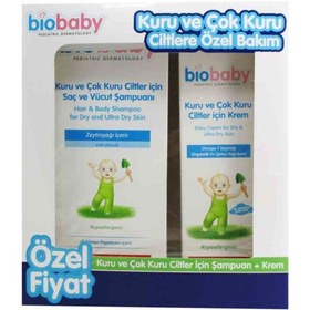Resim Biobaby Kuru ve Atopik Ciltler İçin Şampuan 300 ml + Krem 100 ml (Özel Fiyat Etiketli) 