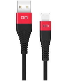 Resim DM SL003 USB to Type-C 3A Hızlı Şarj ve Data Kablosu Siyah 1.2 Metre 