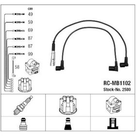 Resim Atesleme Kablosu Setı Mercedes M110 W123 S123 C123 W460 W126 R107 A1101506318 