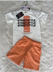 Resim Streetstyle Şortlu Takım Beyaz 