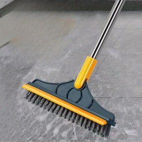 Resim Kesinlenmiş Uçlu ve Dahili Cam Temizleyici ile Ayarlanabilir Uzun Saplı Temizlik Fırçası - Banyo ve Tuvaletler için İdeal, Oteller ve Ticari Kullanım için Mükemmel, Banyo Temizleme Aracı 