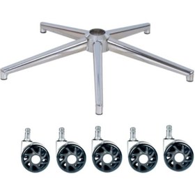 Resim Ahtapot Krom Ayak+5 Adet Oyuncu Koltuğu Tekeri 