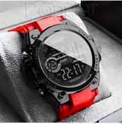 Resim Primepickings Red Unisex Spor Saati Dijital Ekran Kronometre Alarm Tarih Hafif Pil Gücü Diğer 
