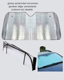 Resim Otomobil Güneşliği Katlanabilir Tasarım Ve Süngerli Isı Yalıtımı 1 Adet 