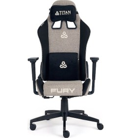 Resim Titanseat Fury Mink Kumaş Oyuncu Koltuğu Bej 
