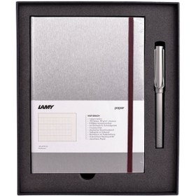Resim Lamy Sert Kapak A5 Defter Ve Al-star Roller Kalem Seti - Gri 
