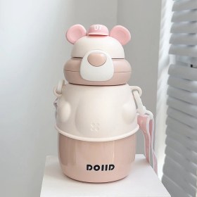 Resim QQTdds Termal Bardak Çocuk Pipetli Bardak Öğrencilere Hediye Bardak (Yurt Dışından) 