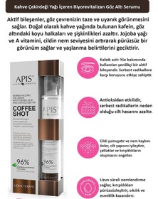 Resim Apis Natural Kahve Çekirdeği Yağı İçeren Biyorevitalizan Göz Altı Serumu 10 ML 