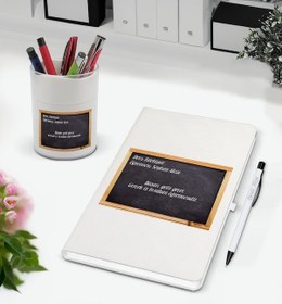 Resim Bk Gift Kişiye Özel İsimli Okul Tahtası Tasarımlı Defter Kalem Ve Kalemlik Hediye Seti, Öğretmene Hediye, Öğretmenler Günü - 1 Kobitmeyencom33563 Bk G 