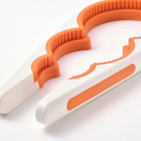 Resim IKEA Kavanoz Açacağı, Beyaz-Turuncu 21 cm Pratik Mutfak Gereçleri 