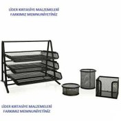 Resim METAL EVRAK RAFI VE KALEMLİK SETİ ÜCRETSİZ KARGO 