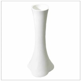 Resim Uzun 60 Cm Su Geçirmez Dengeli Konik Beyaz Kristal Cam Vazo 