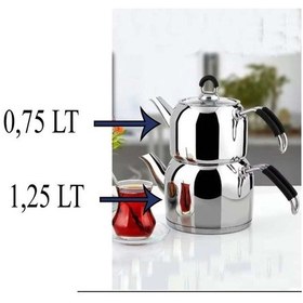 Resim İmaj Mini Silikon Kulplu Çelik Çaydanlık Takımı 