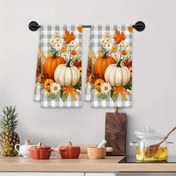 Resim 2 adet Sonbahar Sonbahar Şükran Kabak Çiçek Desenli Mutfak Havluları Ev Dekoru için, 45.72x66.04 cm Baking, Cooking, Drying, Cleaning, Banyo Kullanımı için Yemek Havluları Seti, Aile ve Tatil Ev Sahibi Olma Durumları için Harika Ev Hediyesi 