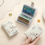 Resim Kadınlar İçin Sevimli Kedi Desenli Cüzdan - Bej/Minimalist, Çıtçıt Kapaklı, Çoklu Kart Yuvası ve Nakit Cebi - Günlük Kullanım & Seyahat için Kompakt Organizatör, Dayanıklı Sentetik Deri Kimlik Tutucu & Kartlık - Doğum Günü/Sevgililer Günü Hediyesi, Kedi Severler İçin Aksesuar, Şirin Tasarım 