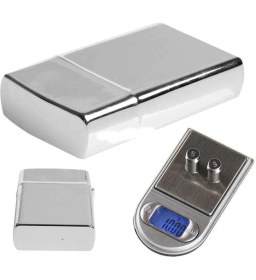 Resim Lisinya Diamond Zippo Çakmak Şeklinde Kutulu Mini Cep Hassas Dijital Terazi (200GR-0.01) 