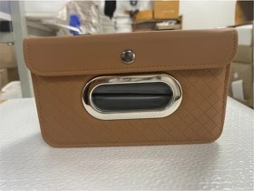 Resim Hightower Yumuşak Pu Deri Araç Kağıt Mendil Kutusu Güneşlik Tipi Kahverengi Saklama Organizer 