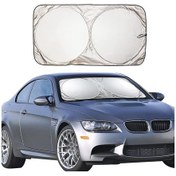 Resim 150x85 Cm Araba Çift Daire Güneşlik Isı Yalıtımı Güneşten Korunma Güneş Bloğu 