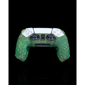Resim Playstation 5 Dualsense Oyun Kolu Ejderha Pulu Temalı Kılıf 