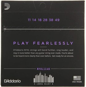Resim D'Addario NYXL1149 NYXL Nickel Elektro Gitar Teli - Medium (11-49) 