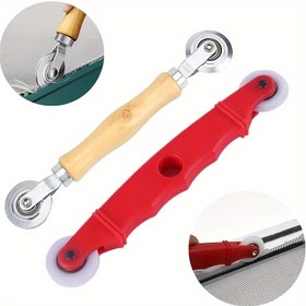 Resim 1 adet Plastik / Paslanmaz Çelik / Kauçuk Süzgeç Tekerlek, Pencere Kurulum Aracı, Ekran Kapı ve Pencere Kurulum El Spline Rulosu, Yuvarlanma Aracı 